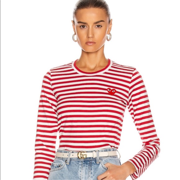 Play Comme Des Garcons Belts Comme Des Garçons PLAY Striped T